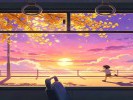 关掉手机，才发现窗外的风景挺好看